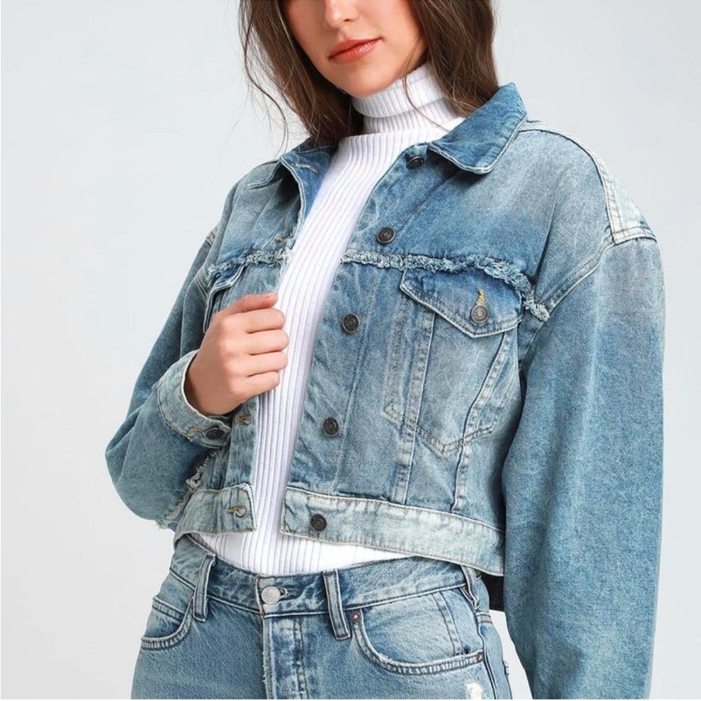 Free People Blue Denim Jacket